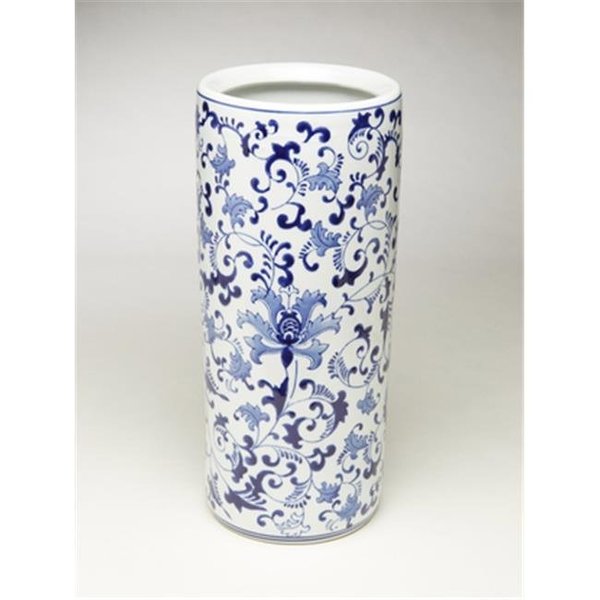 Aa Importing AA Importing 59799 18 in. Blue & White Umbrella Stand 59799